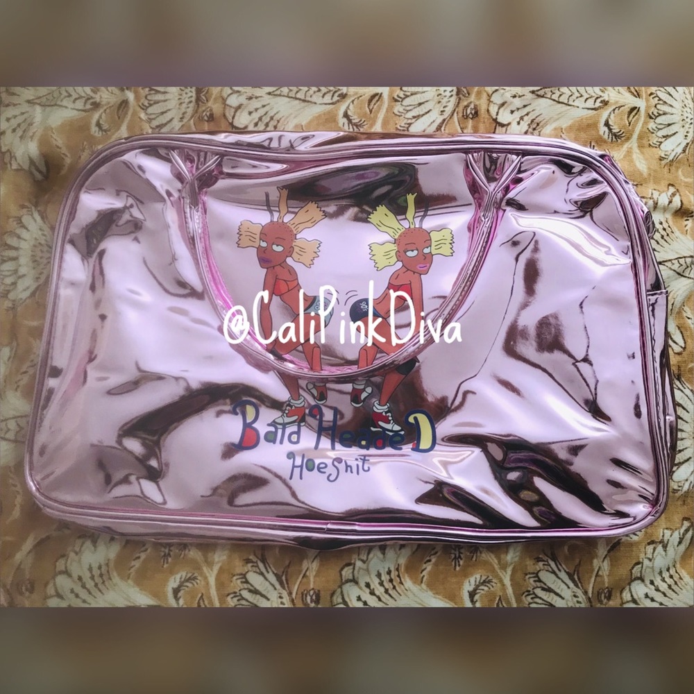 Pink weekender bag